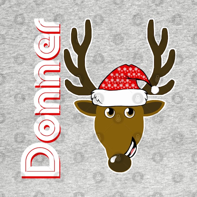 Donner, Family Christmas Santa Anime 8+ Reindeer Tshirts by TonTomDesignz